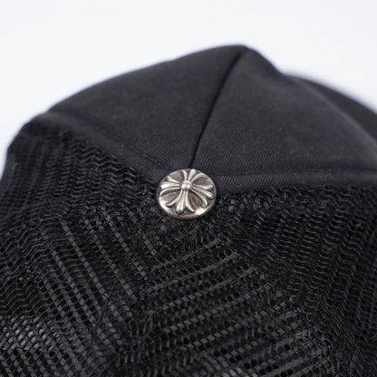 CHROME HEARTS VINTAGE WHITE FUCK LAMB LEATHER PATCH HAT
