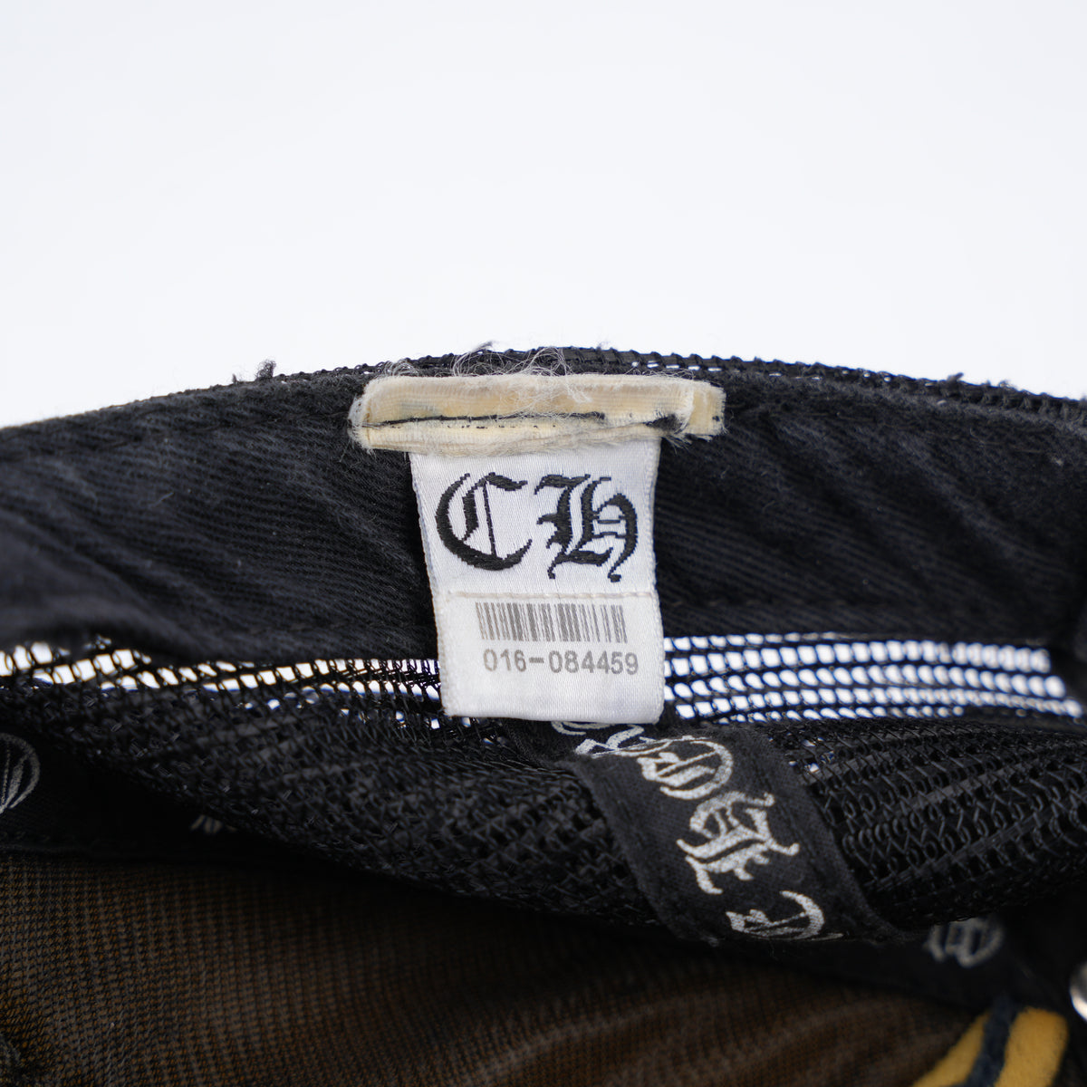 CHROME HEARTS VINTAGE WHITE FUCK LAMB LEATHER PATCH HAT