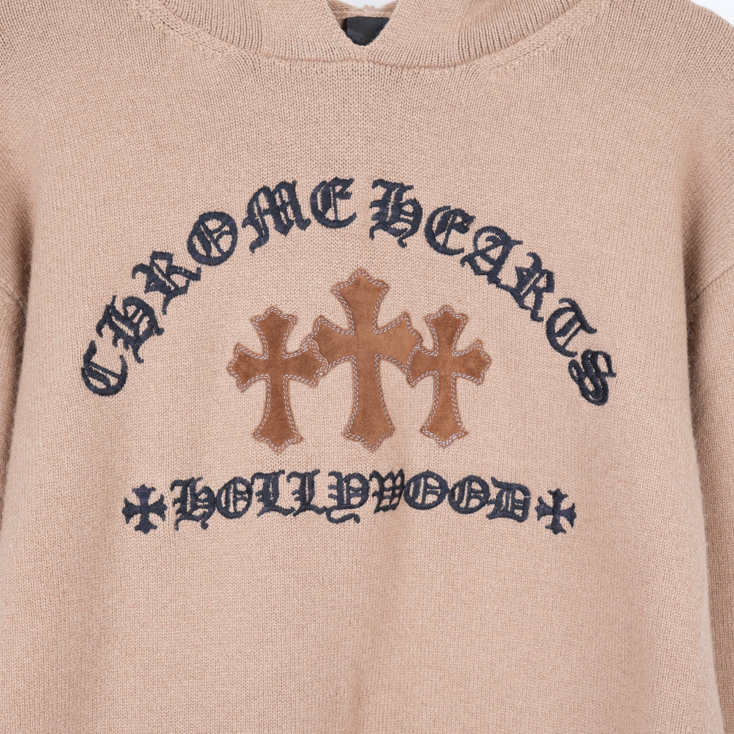 CHROME HEARTS TRIPLE CROSS CASHMERE HOODIE