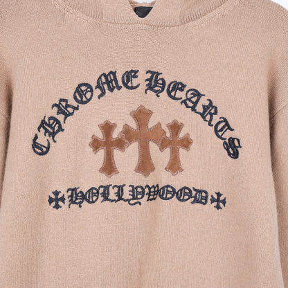 CHROME HEARTS TRIPLE CROSS CASHMERE HOODIE