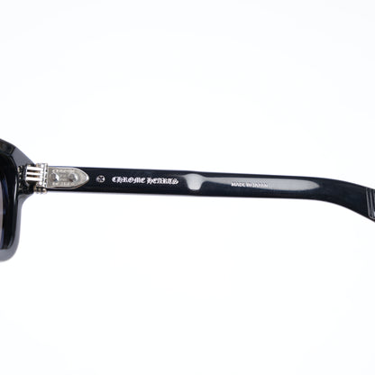 CHROME HEARTS BLACK TRYPOLEAGAIN SUNGLASSES