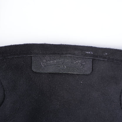 CHROME HEARTS BLACK LEOPARD PRINT TOTE BAG WITH CROSS PATCH