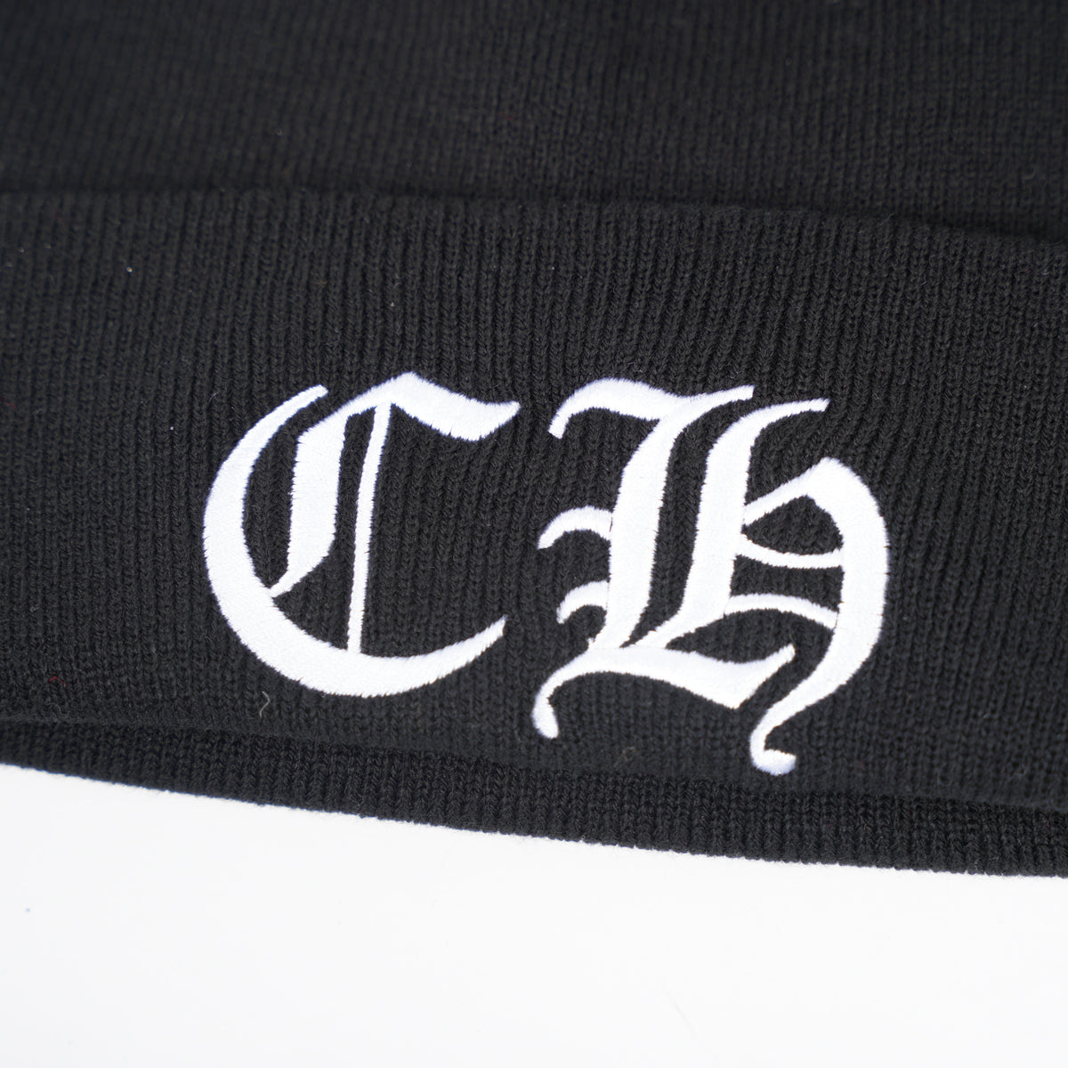 CHROME HEARTS CH LOGO EMBROIDERED BEANIE
