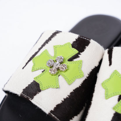 CHROME HEARTS ZEBRA FILIGREE PONY HAIR SLIDES