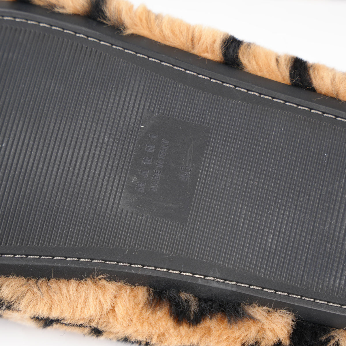 MARNI FAUX FUR ANIMAL PRINT MULES