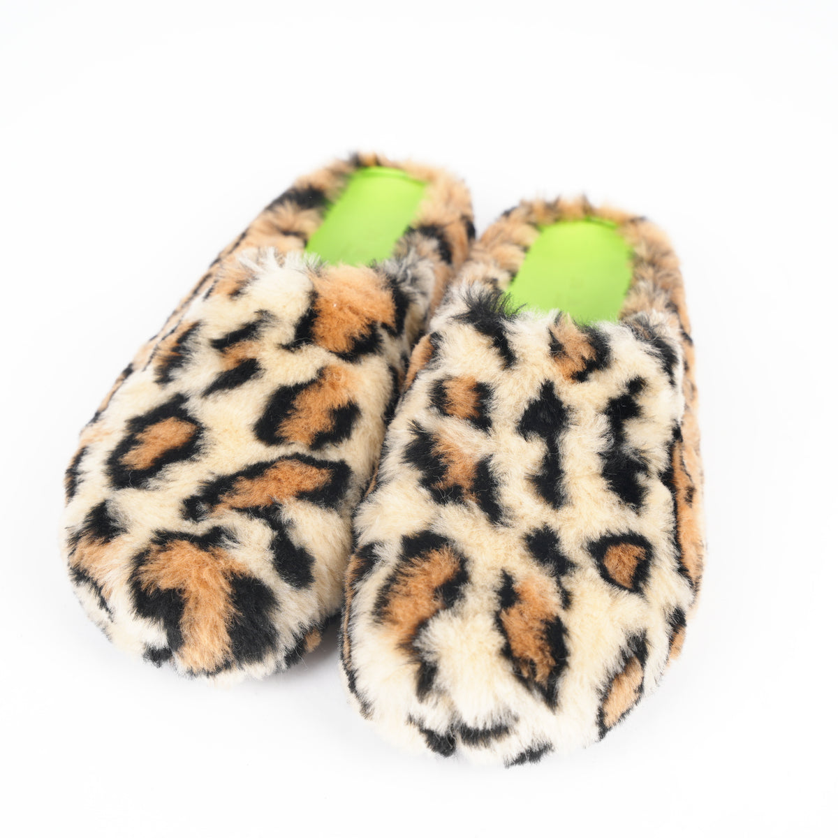 MARNI FAUX FUR ANIMAL PRINT MULES