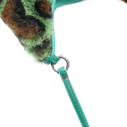 CHROME HEARTS GREEN LEOPARD PONY HAIR VIV BAG