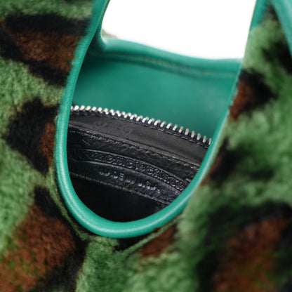 CHROME HEARTS GREEN LEOPARD PONY HAIR VIV BAG