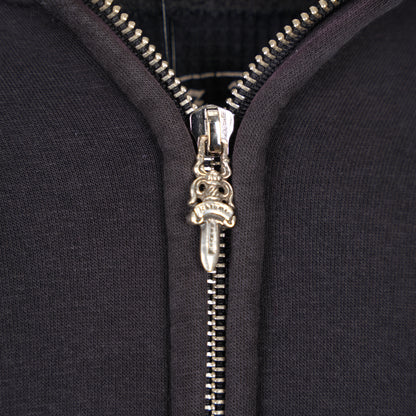 CHROME HEARTS RARE VINTAGE THERMAL BLUE HORSE SHOE ZIP UP HOODIE