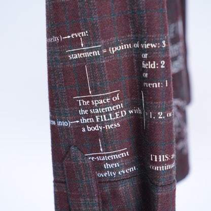ERD MR. PORTER EXCLUSIVE CRIME & PUNISHMENT BURGUNDY ASSEMBLAGE FLANNEL