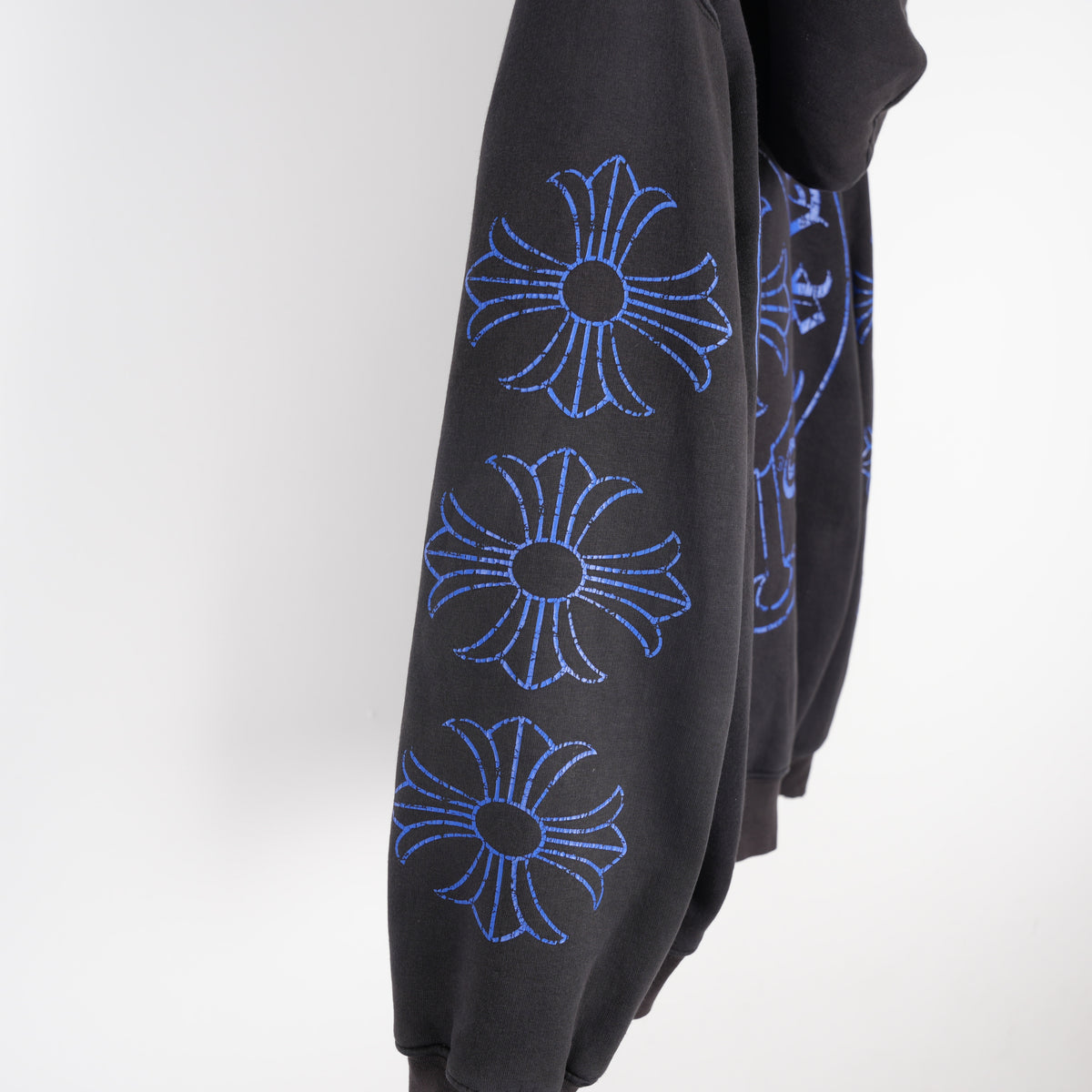CHROME HEARTS RARE VINTAGE THERMAL BLUE HORSE SHOE ZIP UP HOODIE