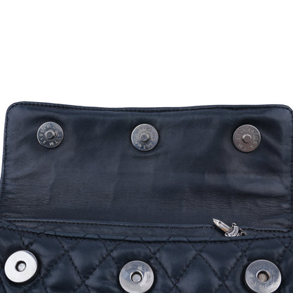 CHROME HEARTS PATINA PLUSS CROSS QUILTED LEATHER SNAP WALLET