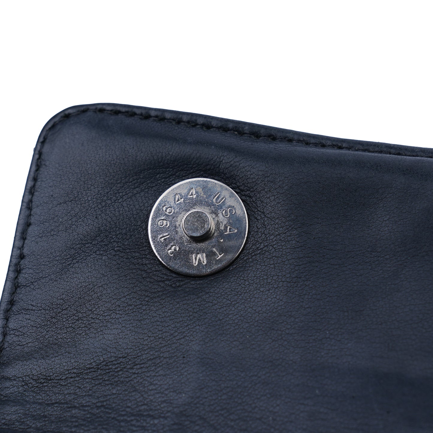 CHROME HEARTS PATINA PLUSS CROSS QUILTED LEATHER SNAP WALLET