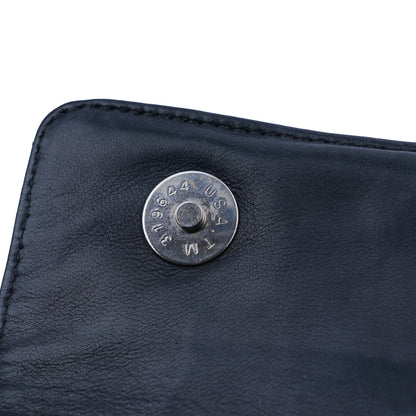 CHROME HEARTS PATINA PLUSS CROSS QUILTED LEATHER SNAP WALLET