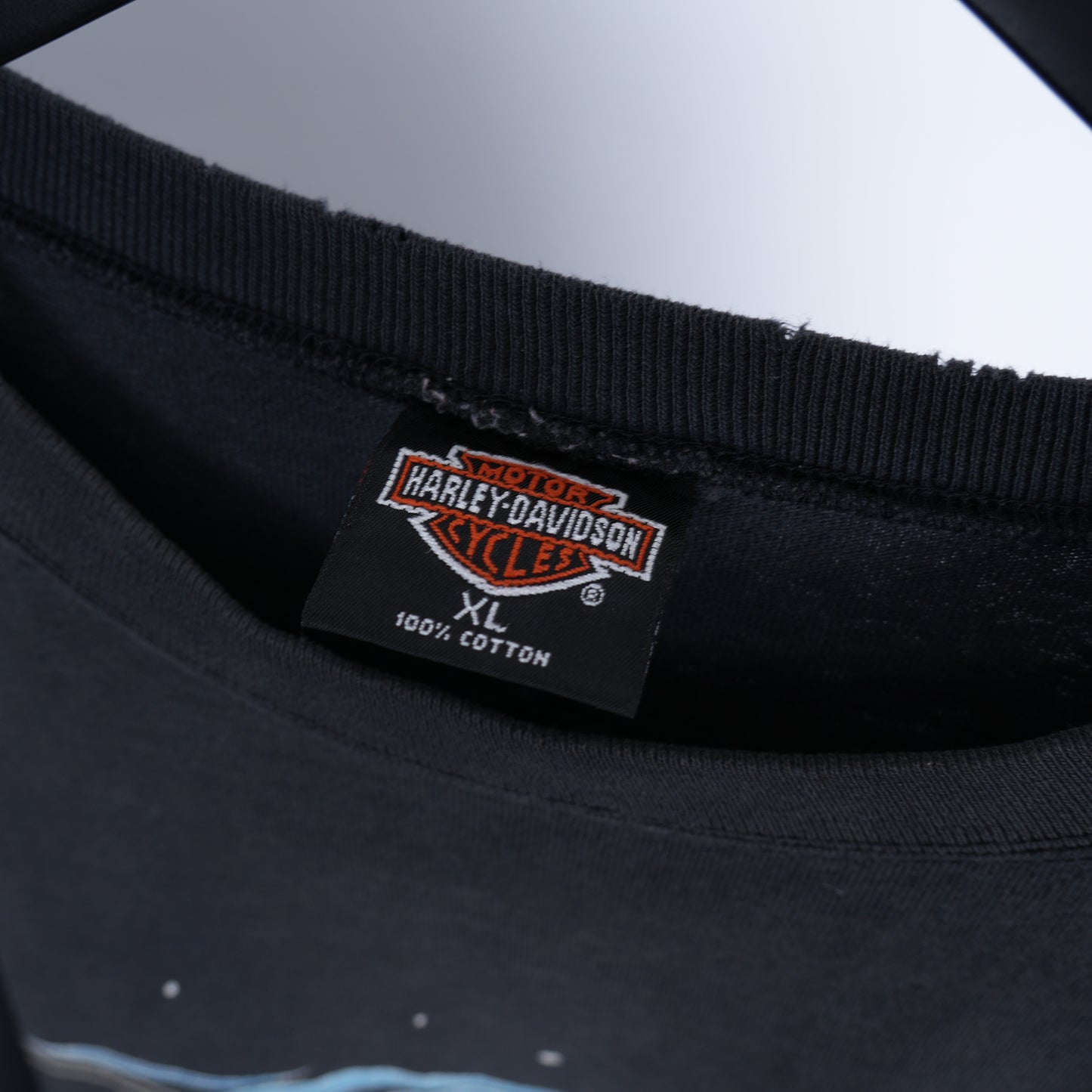 HARLEY DAVIDSON FADED BLUE FLAME LONG SLEEVE T-SHIRT