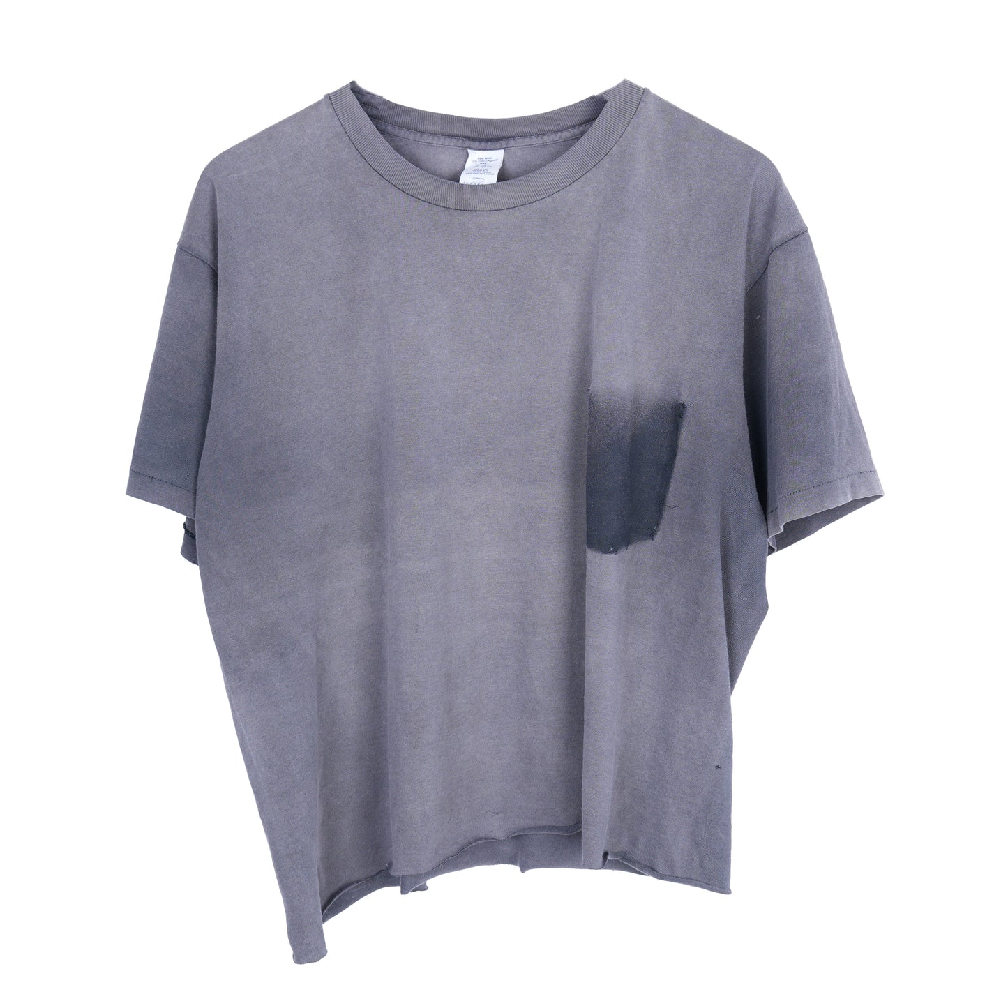 BLANK FADED CROPPED GHOST POCKET T-SHIRT