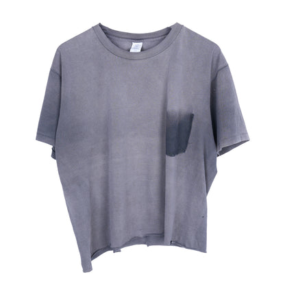 BLANK FADED CROPPED GHOST POCKET T-SHIRT