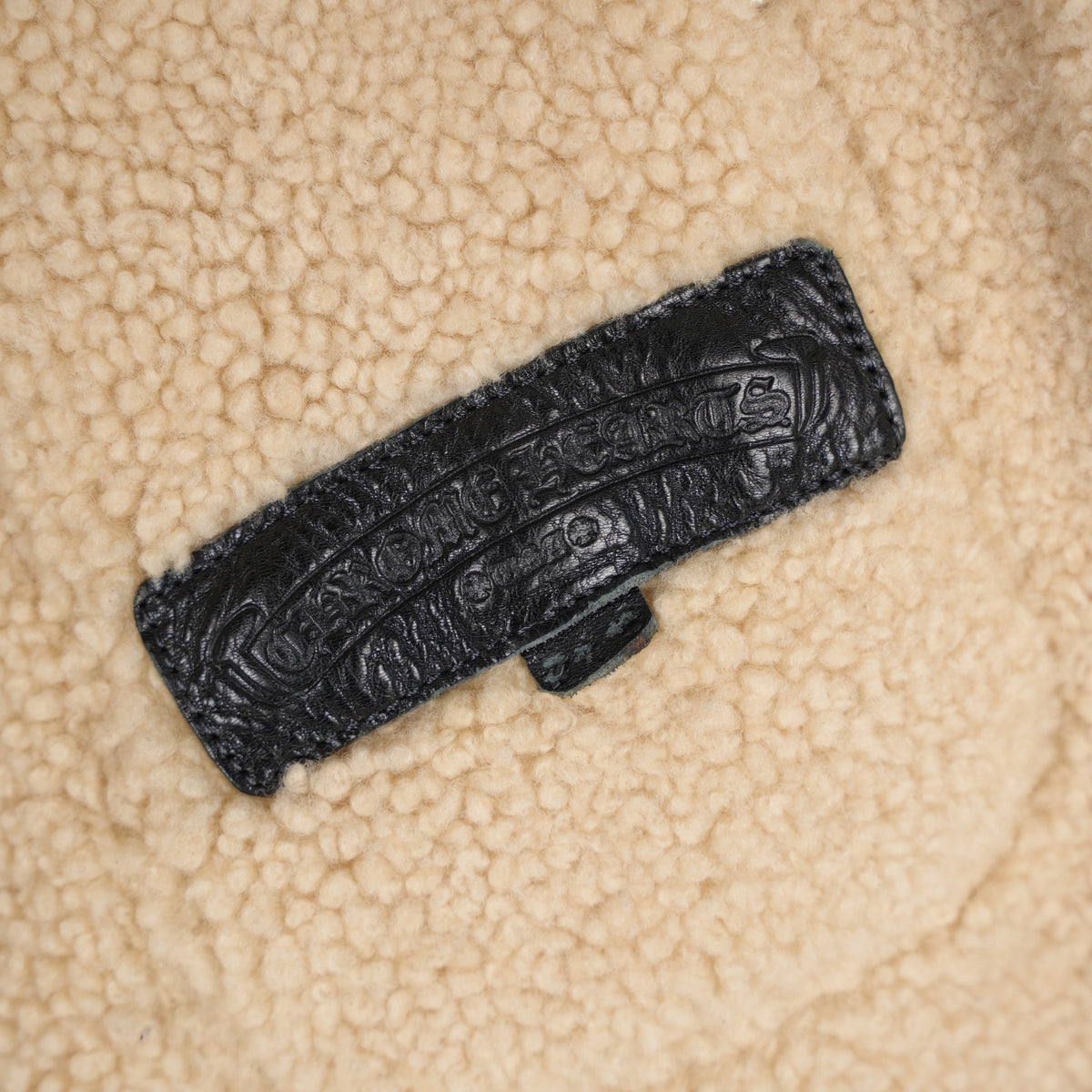 CHROME HEARTS 1 OF 1 CROSS PATCH SHEARLING JACKET
