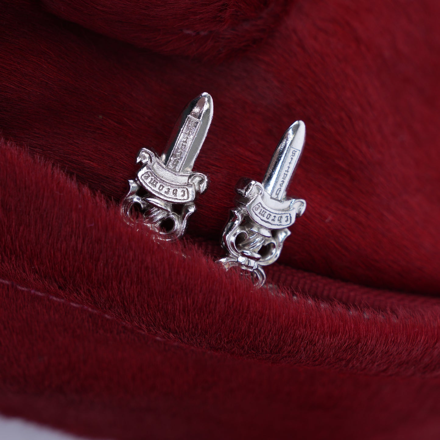 CHROME HEARTS RED MINI PONYHAIR HEART BACKPACK