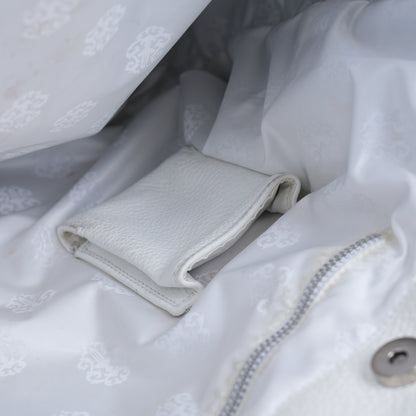 CHROME HEARTS WHITE/BLACK LARGE DAGGER TOTE BAG