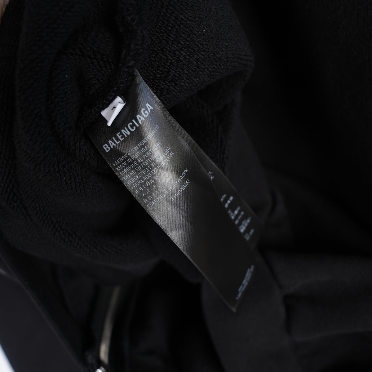 BALENCIAGA HEAVYWEIGHT LOGO ZIP UP HOODIE
