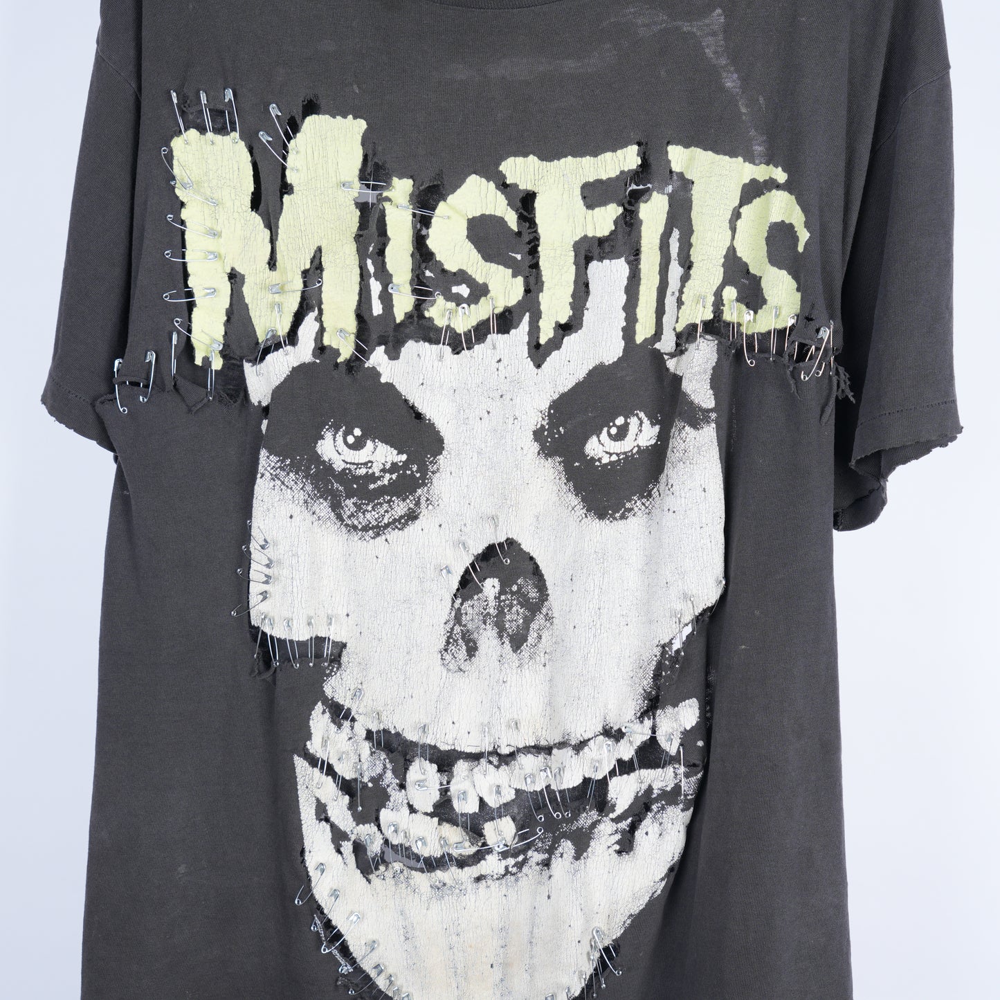 THRASHED MISFITS SAFETY PIN T-SHIRT