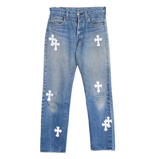WHITE CROSS PATCH 501 LEVI'S DENIM