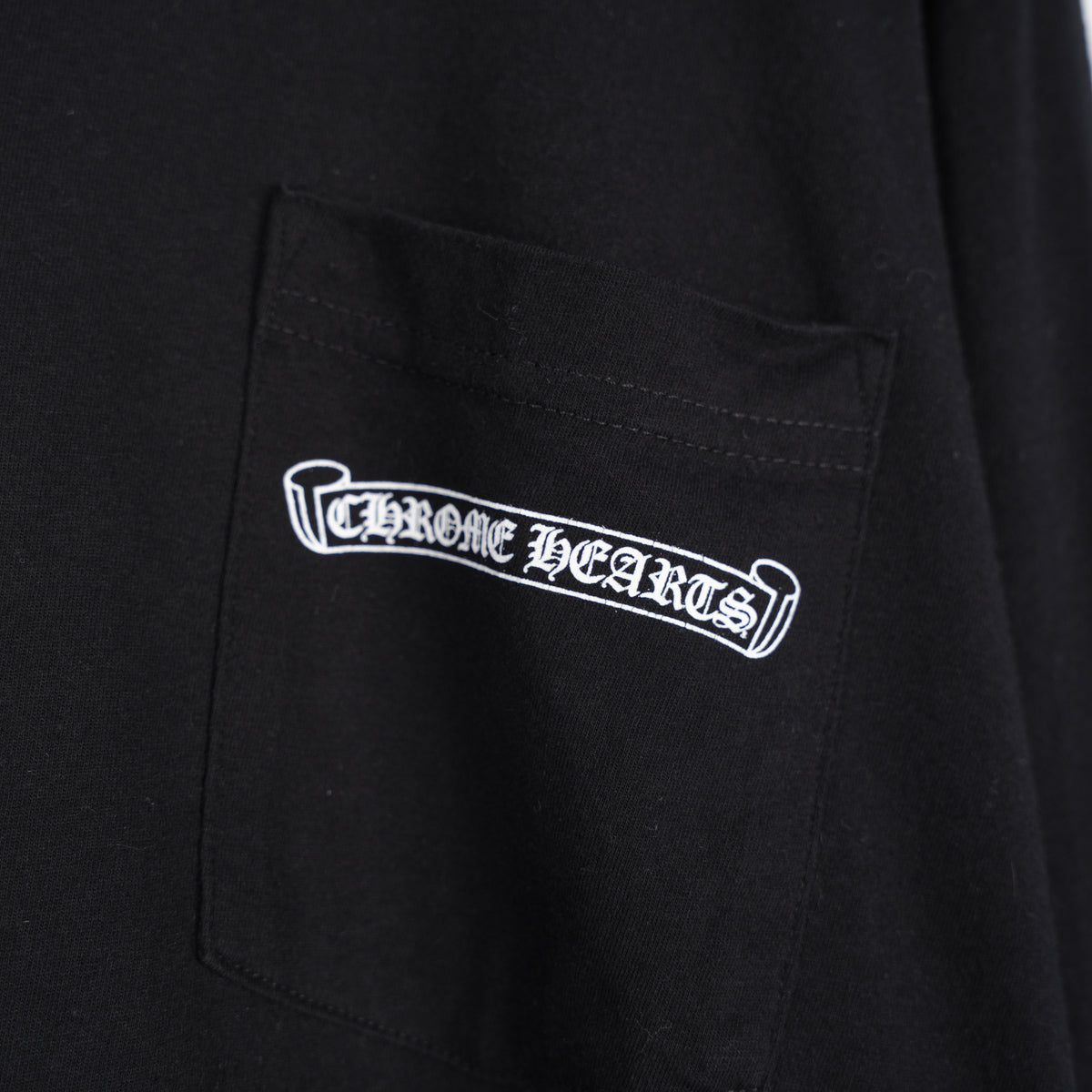 CHROME HEARTS FLORAL SNOWFLAKE POCKET LONG SLEEVE TEE