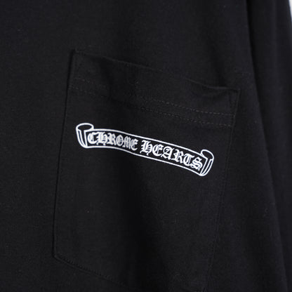 CHROME HEARTS FLORAL SNOWFLAKE POCKET LONG SLEEVE TEE