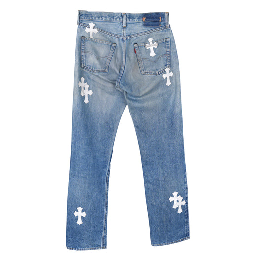 WHITE CROSS PATCH 501 LEVI'S DENIM