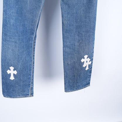 WHITE CROSS PATCH 501 LEVI'S DENIM
