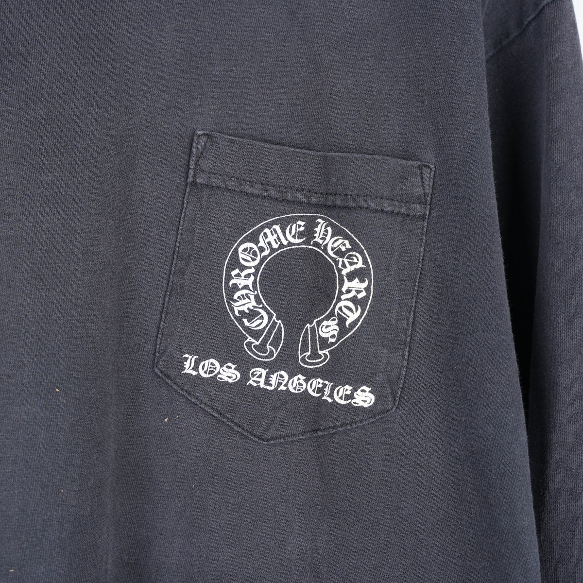 CHROME HEARTS FADED VINTAGE LOS ANGELES T BAR LONG SLEEVE