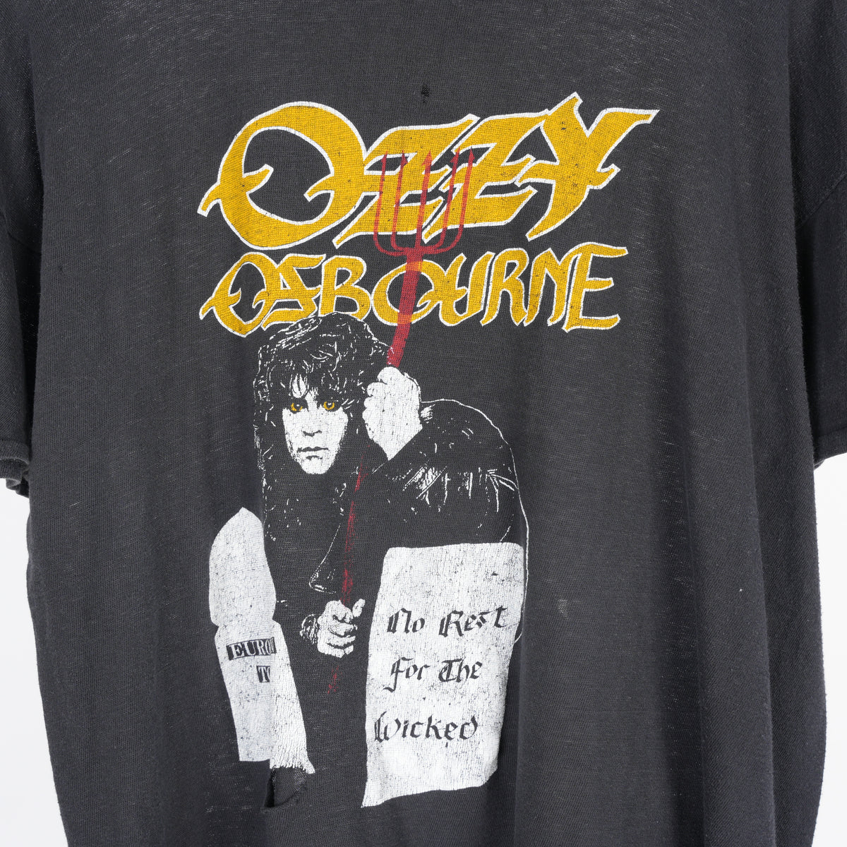 VINTAGE 1980's OZZY OSBOURNE EUROPEAN TOUR MEAN MACHINE TEE