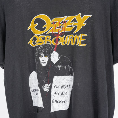 VINTAGE 1980's OZZY OSBOURNE EUROPEAN TOUR MEAN MACHINE TEE