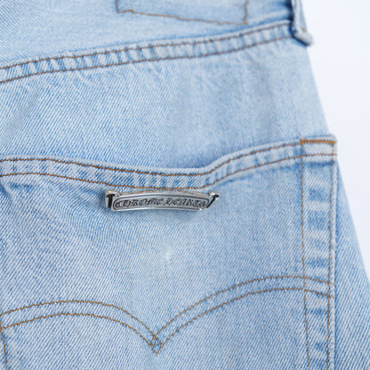 CHROME HEARTS BLUE PLAIN LEVI WITH HARDWARE