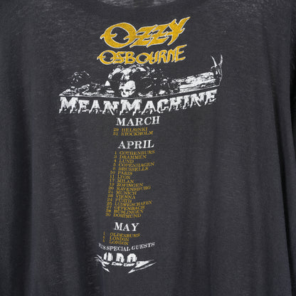 VINTAGE 1980's OZZY OSBOURNE EUROPEAN TOUR MEAN MACHINE TEE