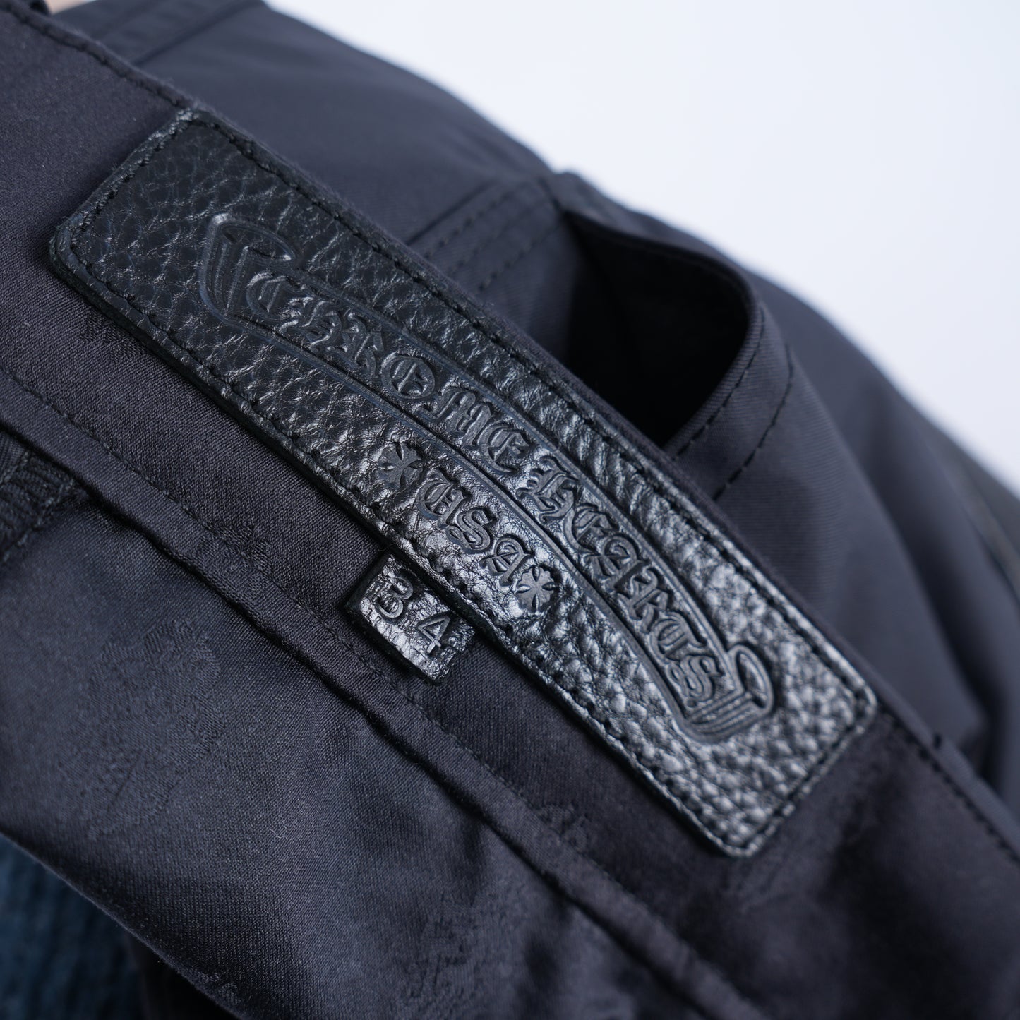 CHROME HEARTS NYLON LEATHER CARPENTER PANTS