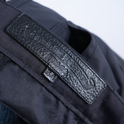CHROME HEARTS NYLON LEATHER CARPENTER PANTS