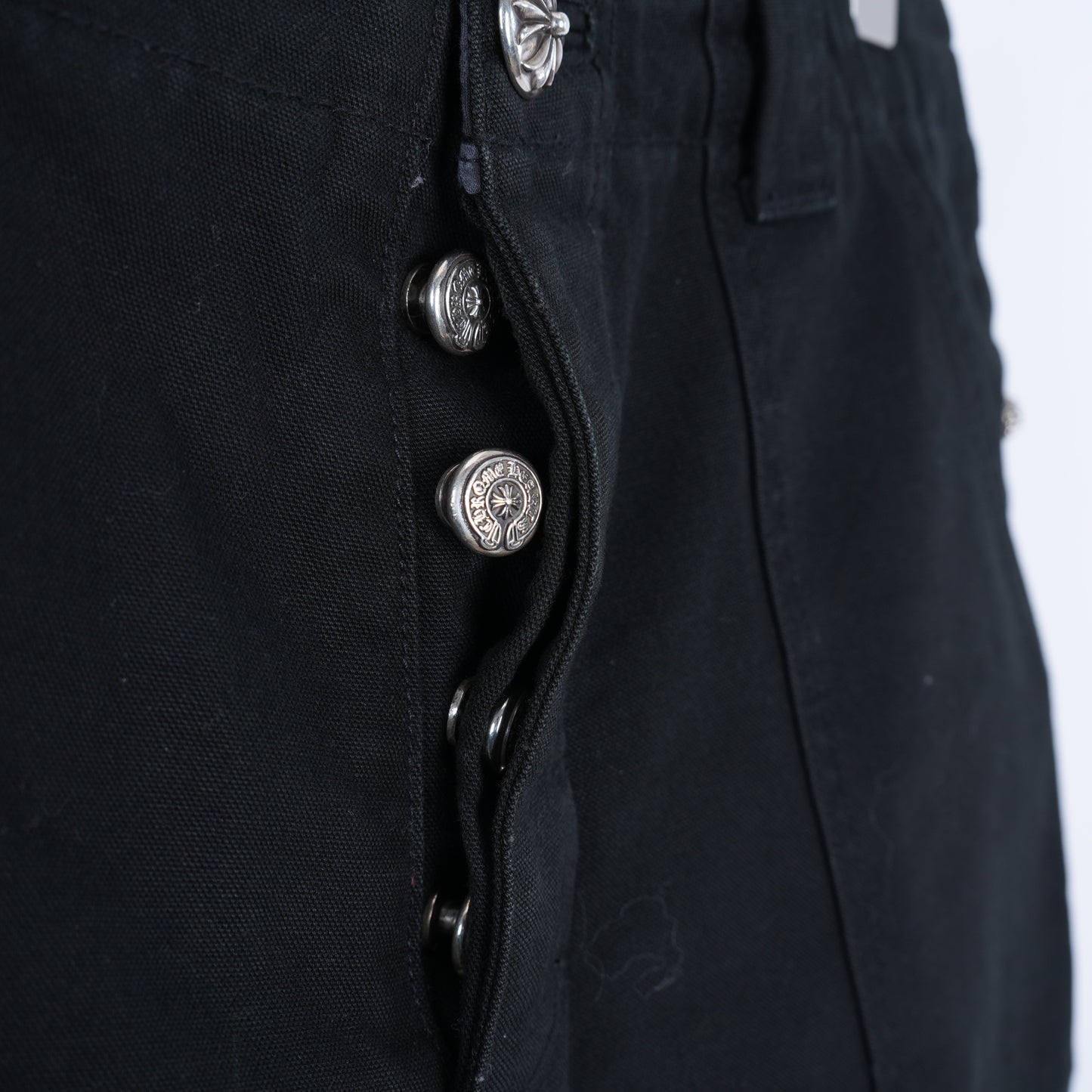 CHROME HEARTS BLACK FATIGUE CARGO PANTS