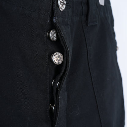 CHROME HEARTS BLACK FATIGUE CARGO PANTS
