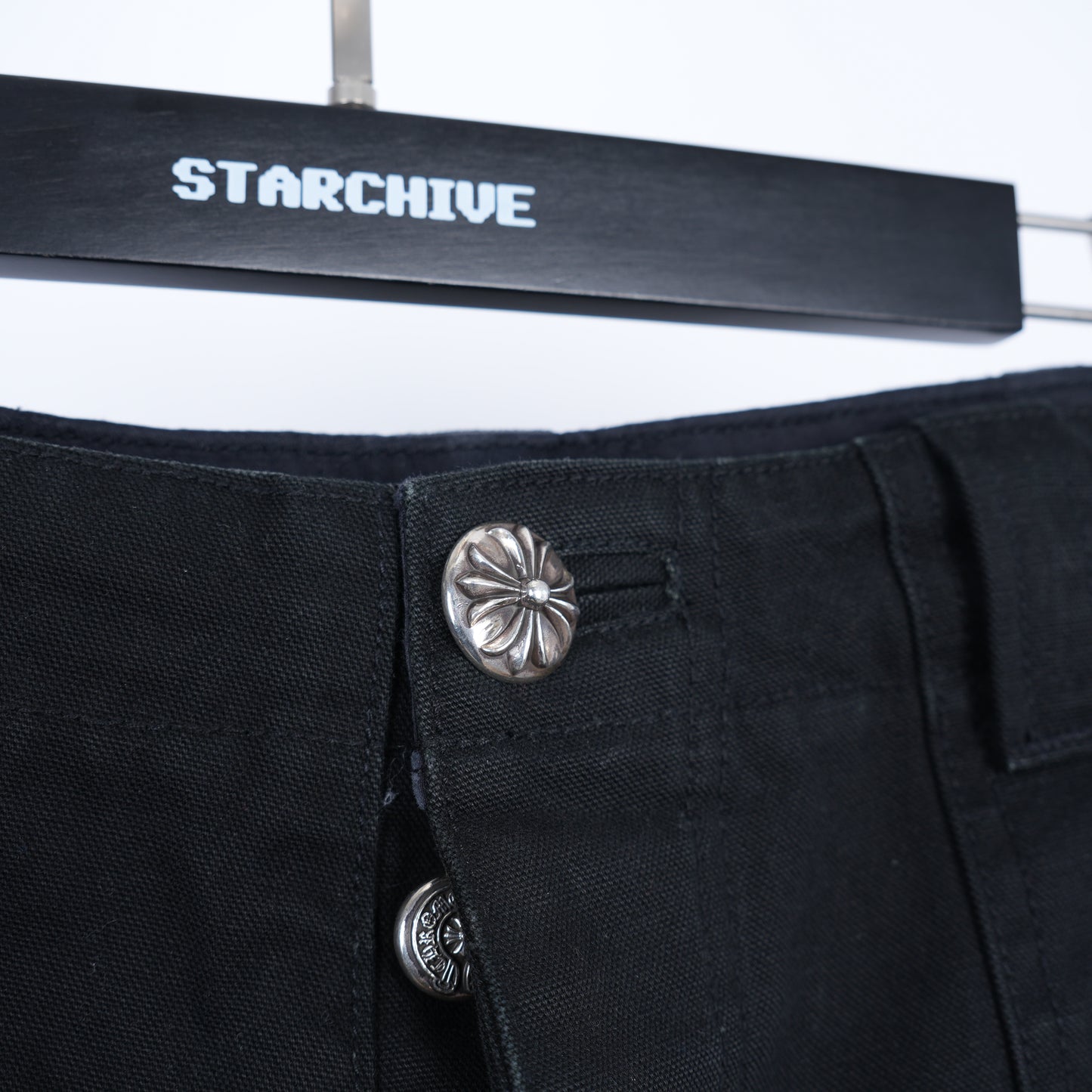 CHROME HEARTS BLACK FATIGUE CARGO PANTS