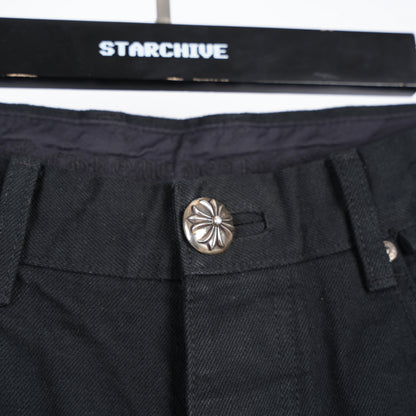 CHROME HEARTS GREEN CHEETAH PATCH DENIM