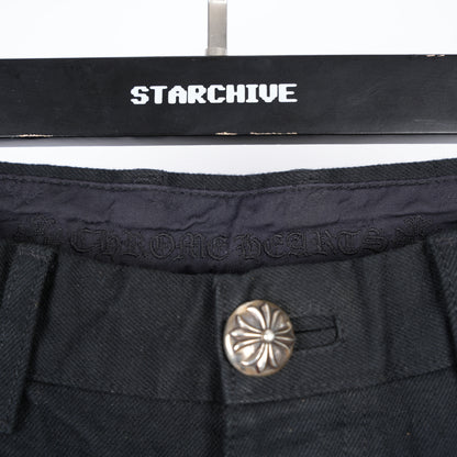CHROME HEARTS GREEN CHEETAH PATCH DENIM