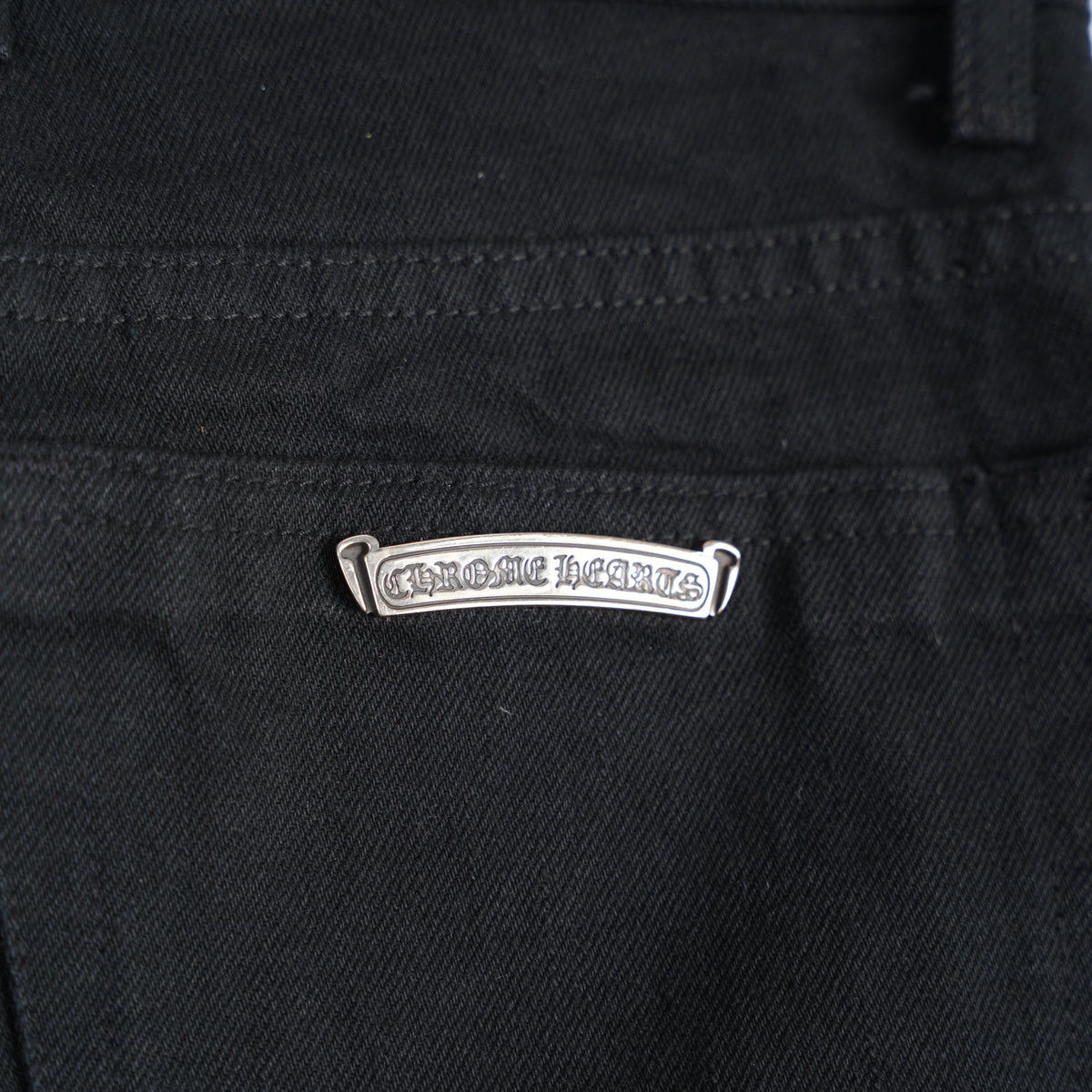 CHROME HEARTS GREEN CHEETAH PATCH DENIM