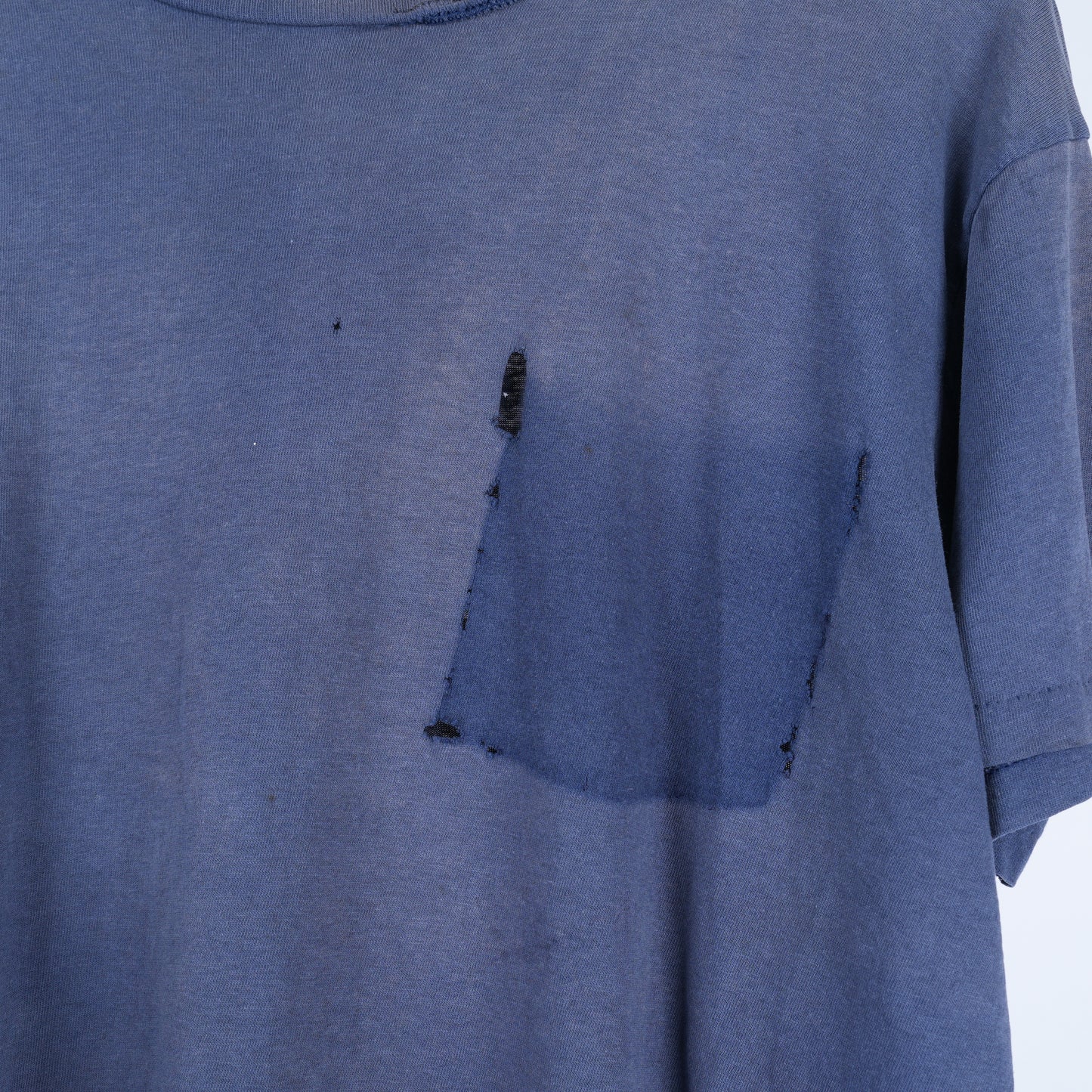 Faded Boxy Blank Navy Pocket T
