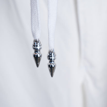 CHROME HEARTS WHITE LUCKY PATCH PARACHUTE PANTS