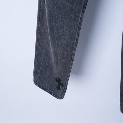 CHROME HEARTS BLACK LEVI CROSS PATCH JEANS