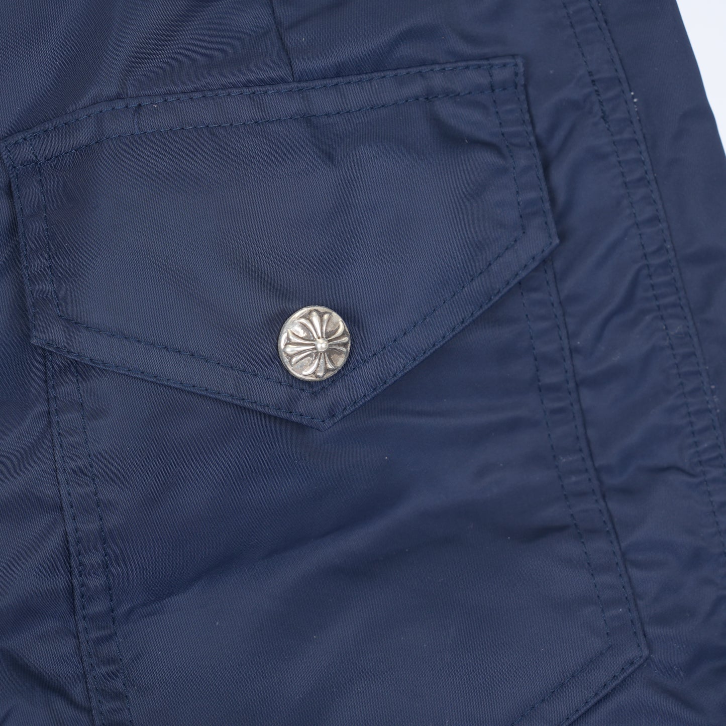 CHROME HEARTS NAVY CH PATCH SHORTS