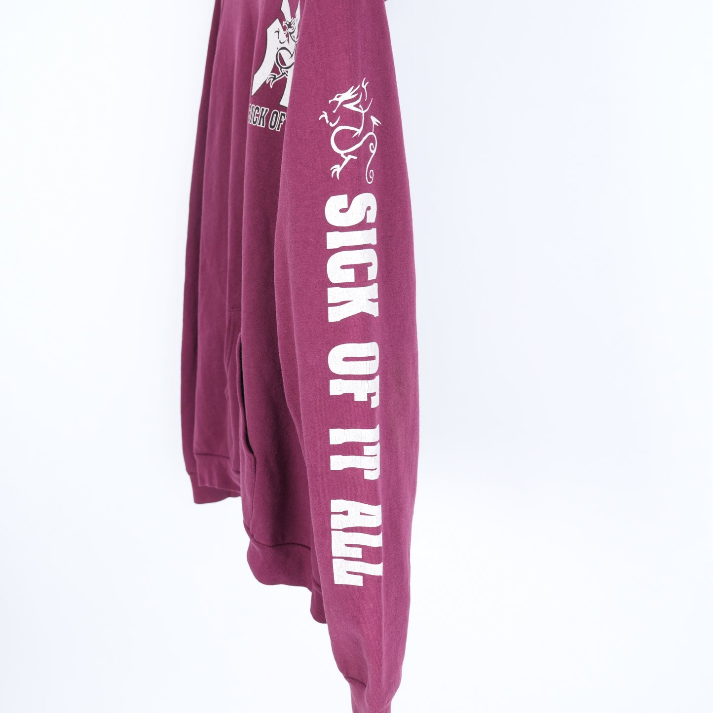 VINTAGE MAROON SICK OF IT ALL HOODIE