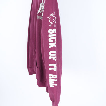 VINTAGE MAROON SICK OF IT ALL HOODIE